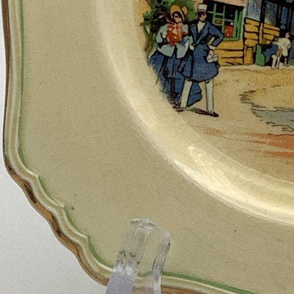 Vintage Royal Winton “Ye Olde Innes”  6” Square Plate - Picture 6 of 9